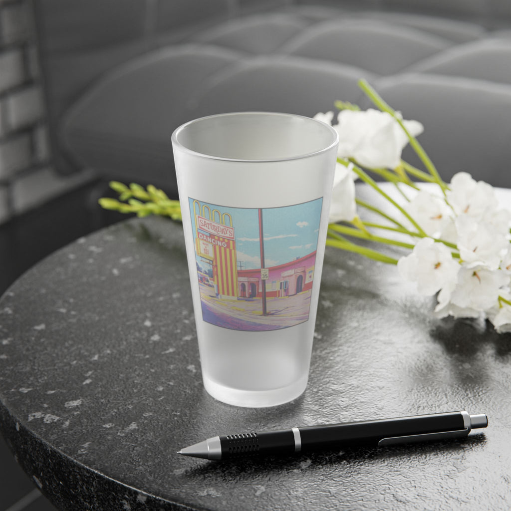 Saturday's Frosted Pint Glass 16oz