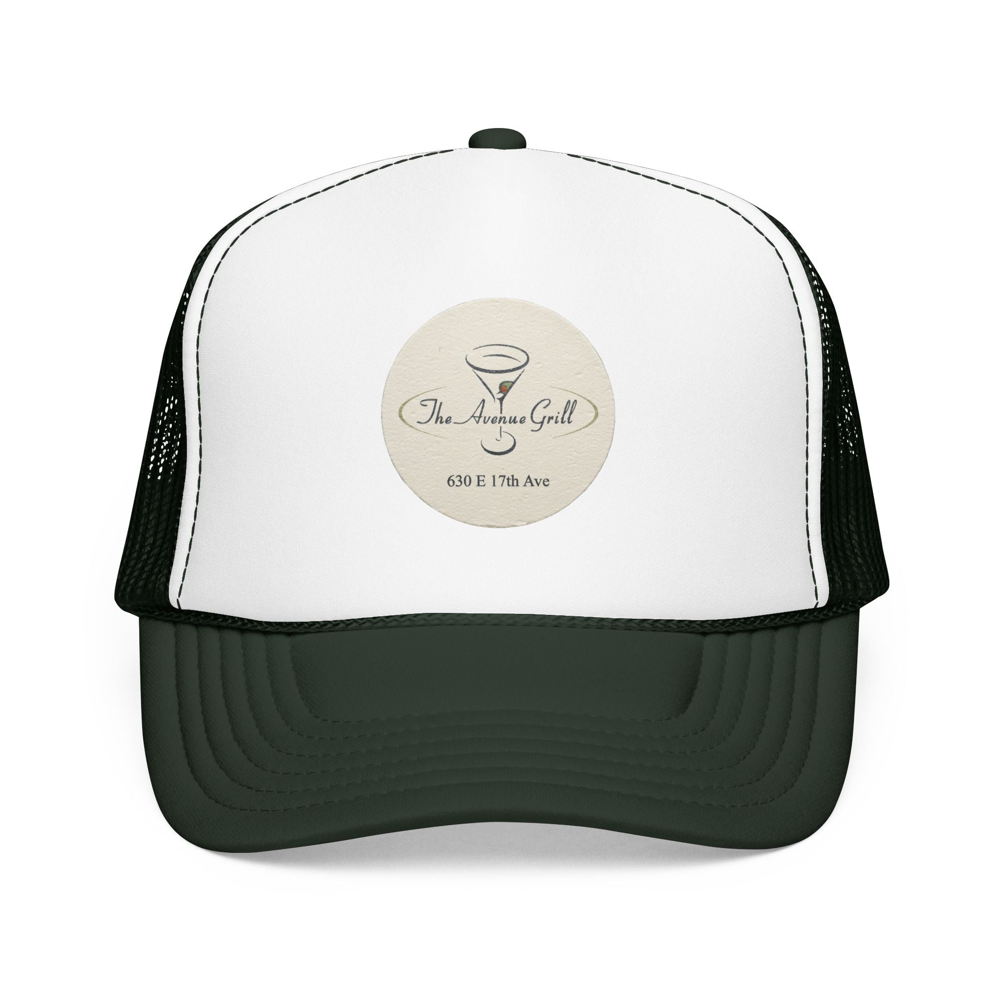 Avenue Grill Trucker Hat — Vintage Sailboat Foam Cap