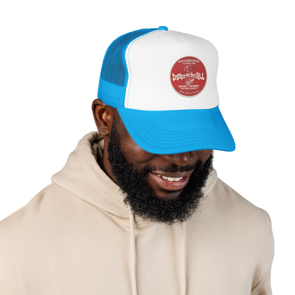 Cricket on the Hill Trucker Hat — Vintage Sailboat Foam Cap