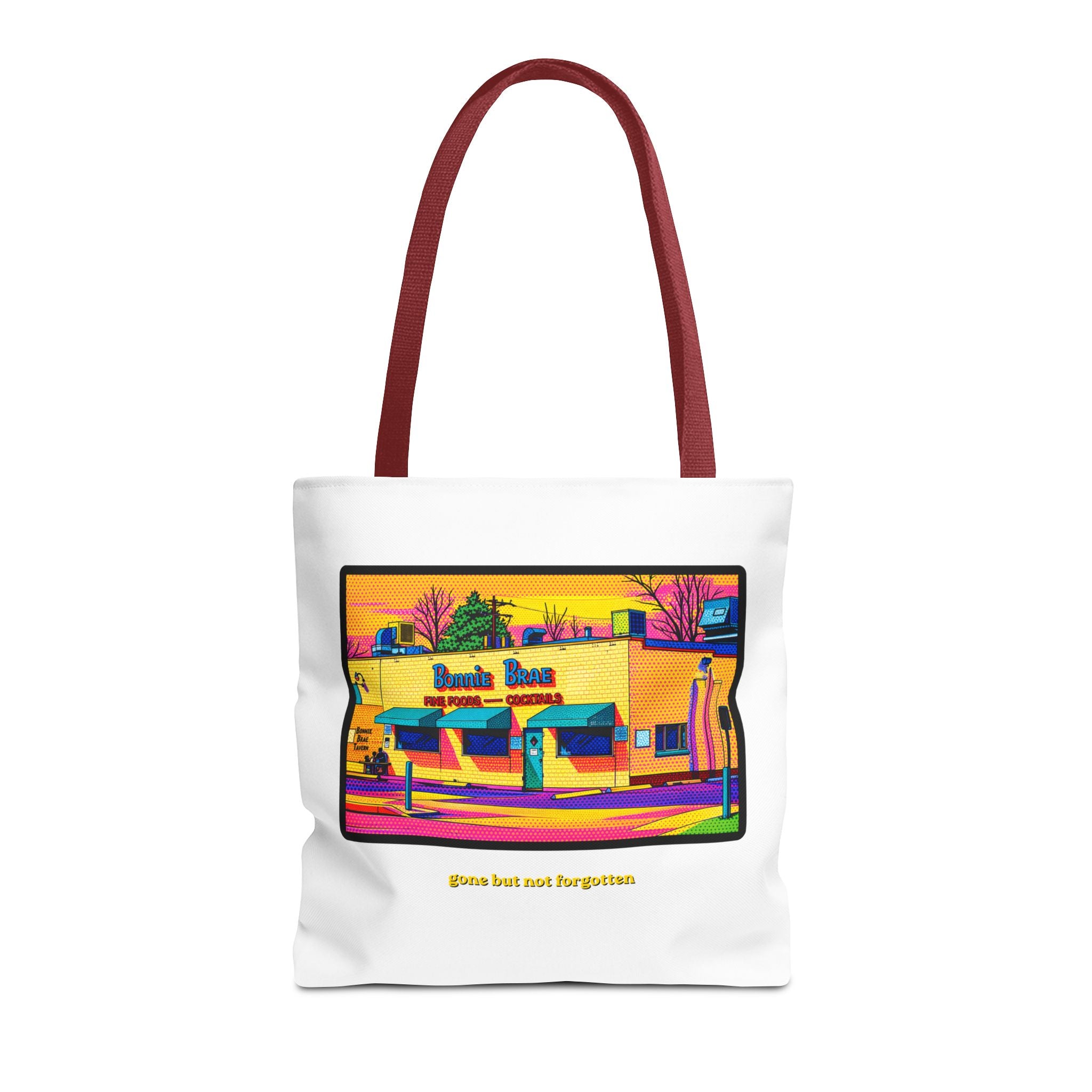 Bonnie Brae Tavern (comic pop style) Tote