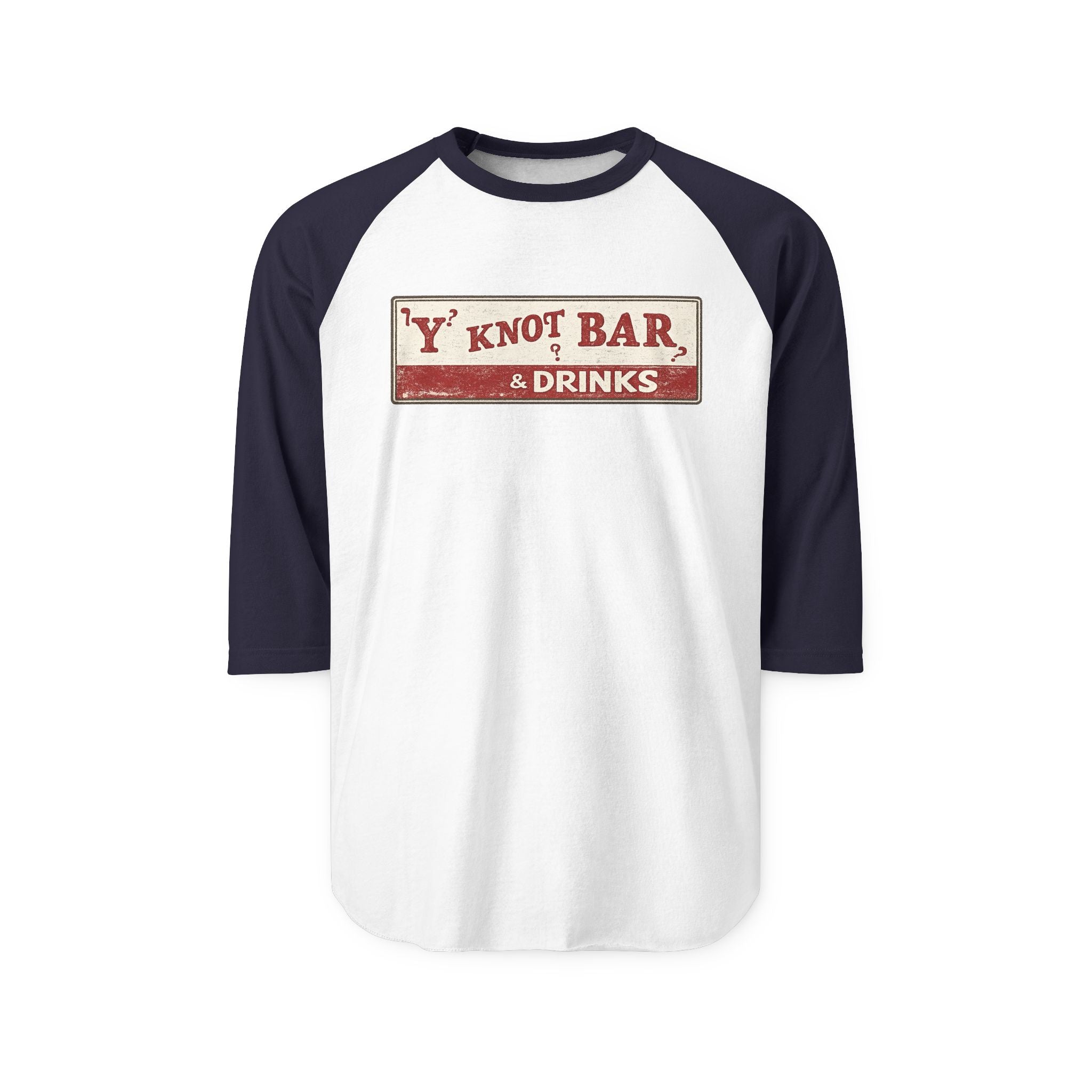 Y NOT BAR and drinks | Retro Baseball Tee
