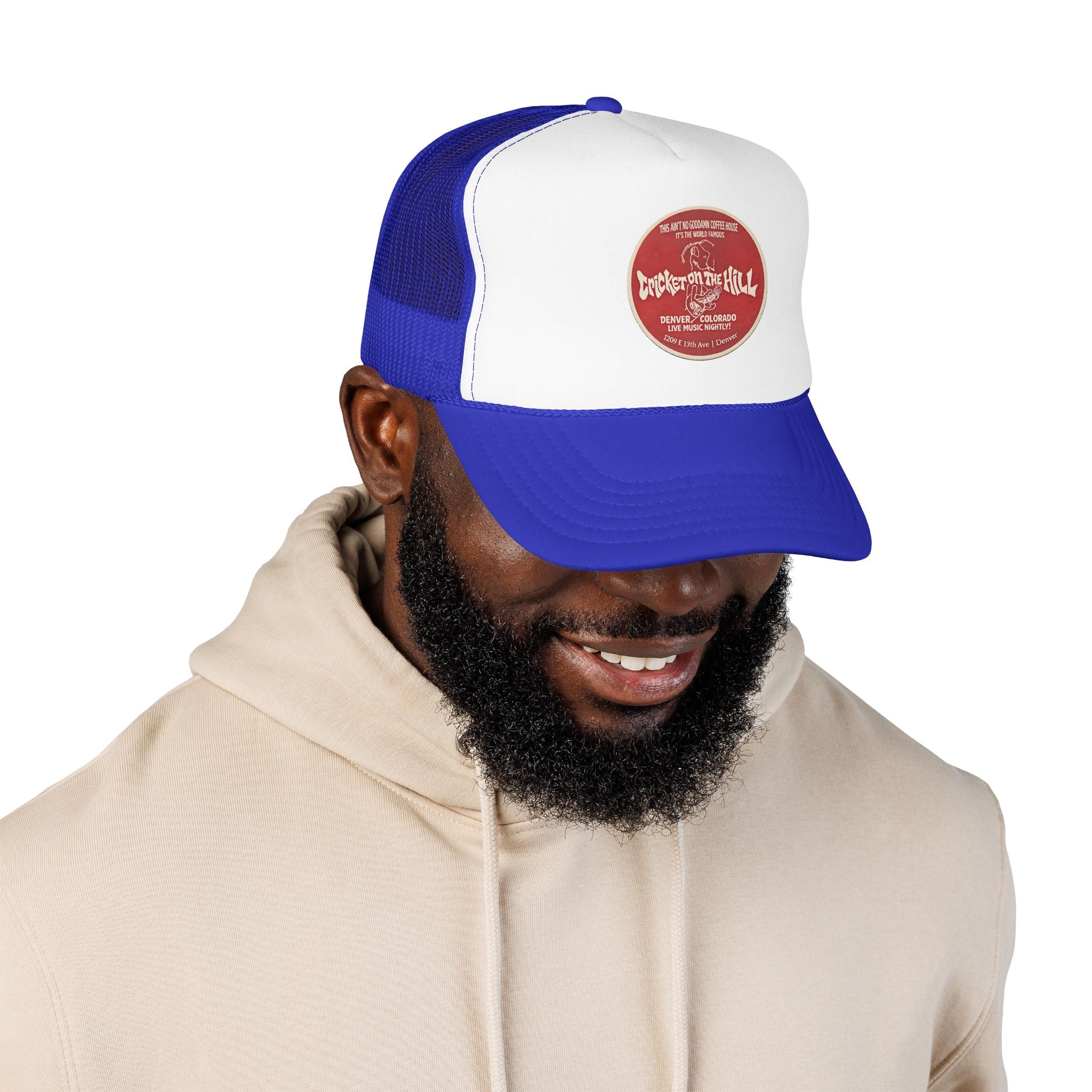 Cricket on the Hill Trucker Hat — Vintage Sailboat Foam Cap