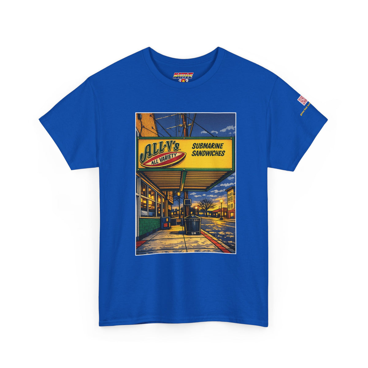 All-V's comic style design- vintage Denver gear