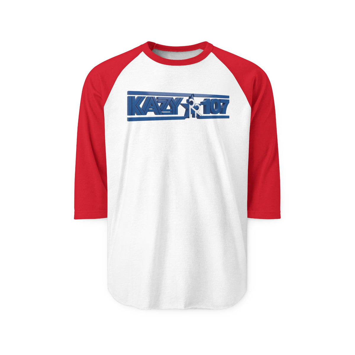 107 FM KAZY | Retro Baseball Tee
