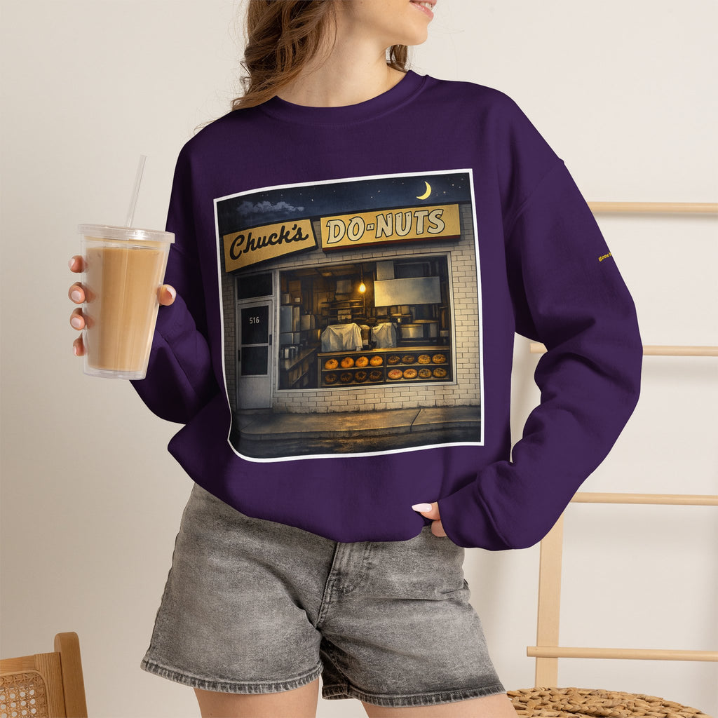 Chuck's Donuts nightscene | Native303 Sweatshirt