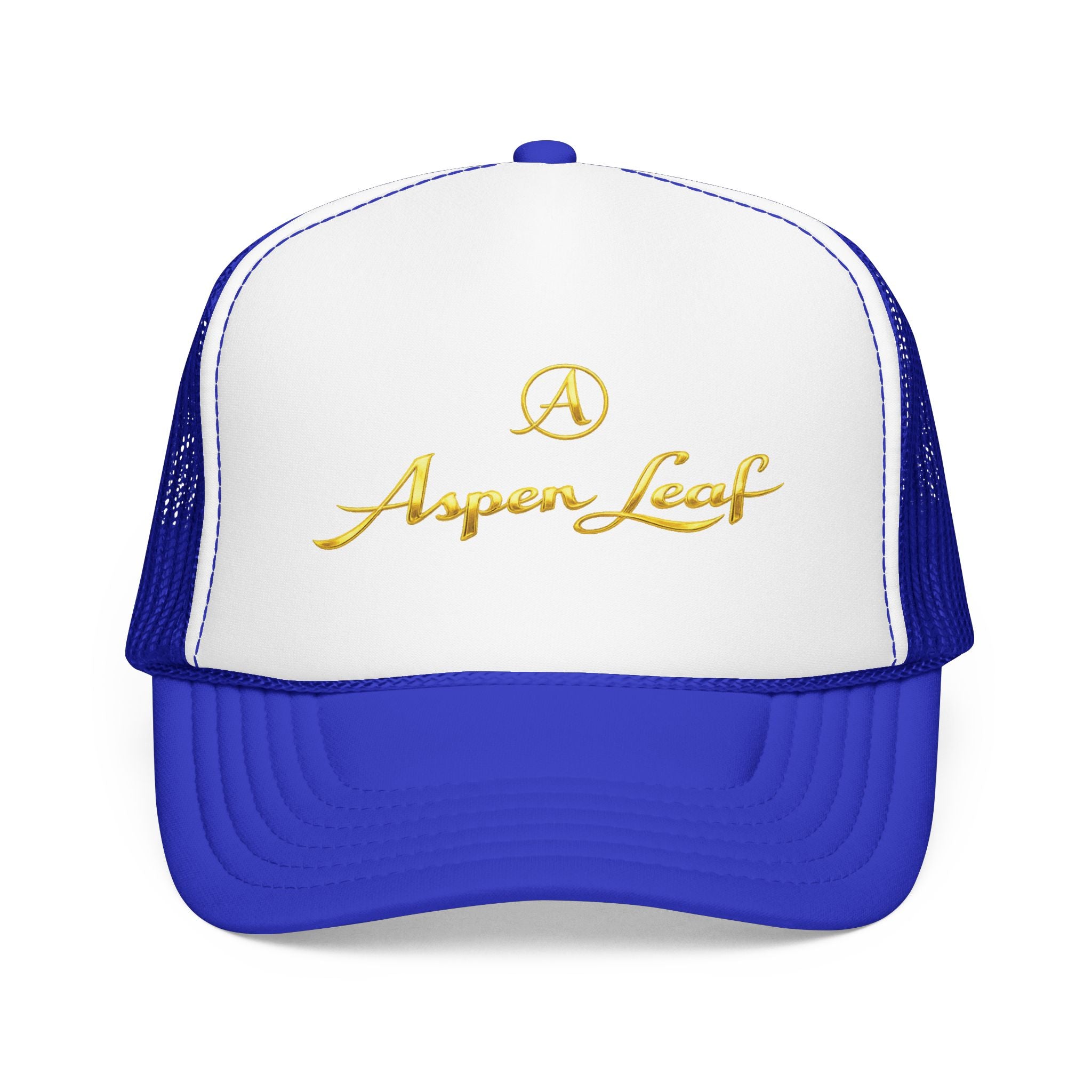 Aspen Leaf Trucker Hat — Vintage Sailboat Foam Cap