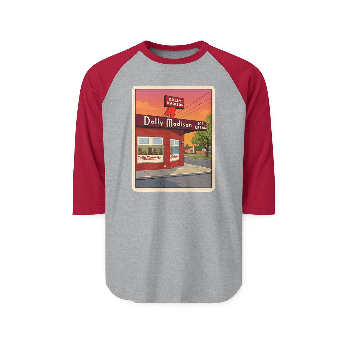 DOLLY MADISON cartoon style | Retro Baseball Tee