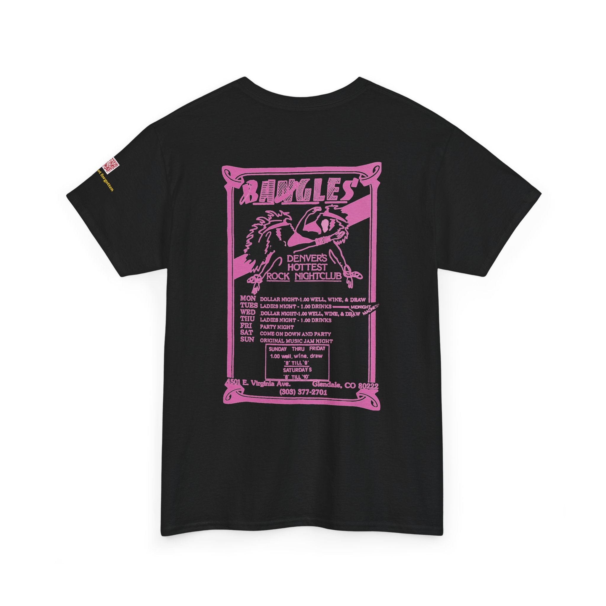 BANGLES Pink  logo - vintage Metro Denver gear