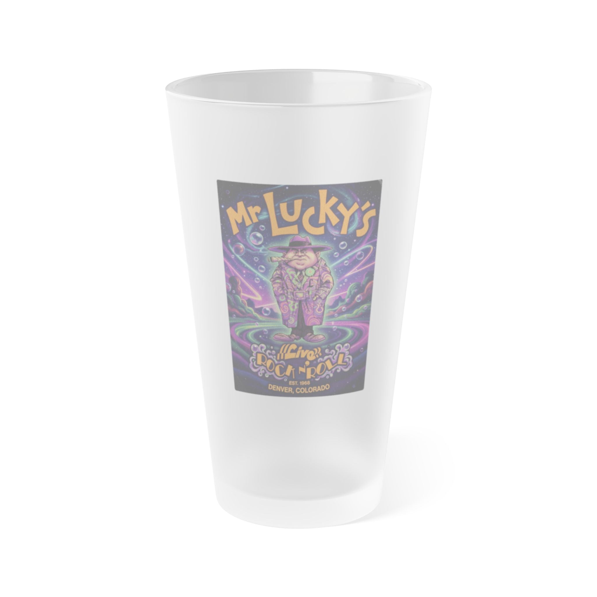 MR LUCKYS ACID TRIP | Frosted Pint Glass 16oz