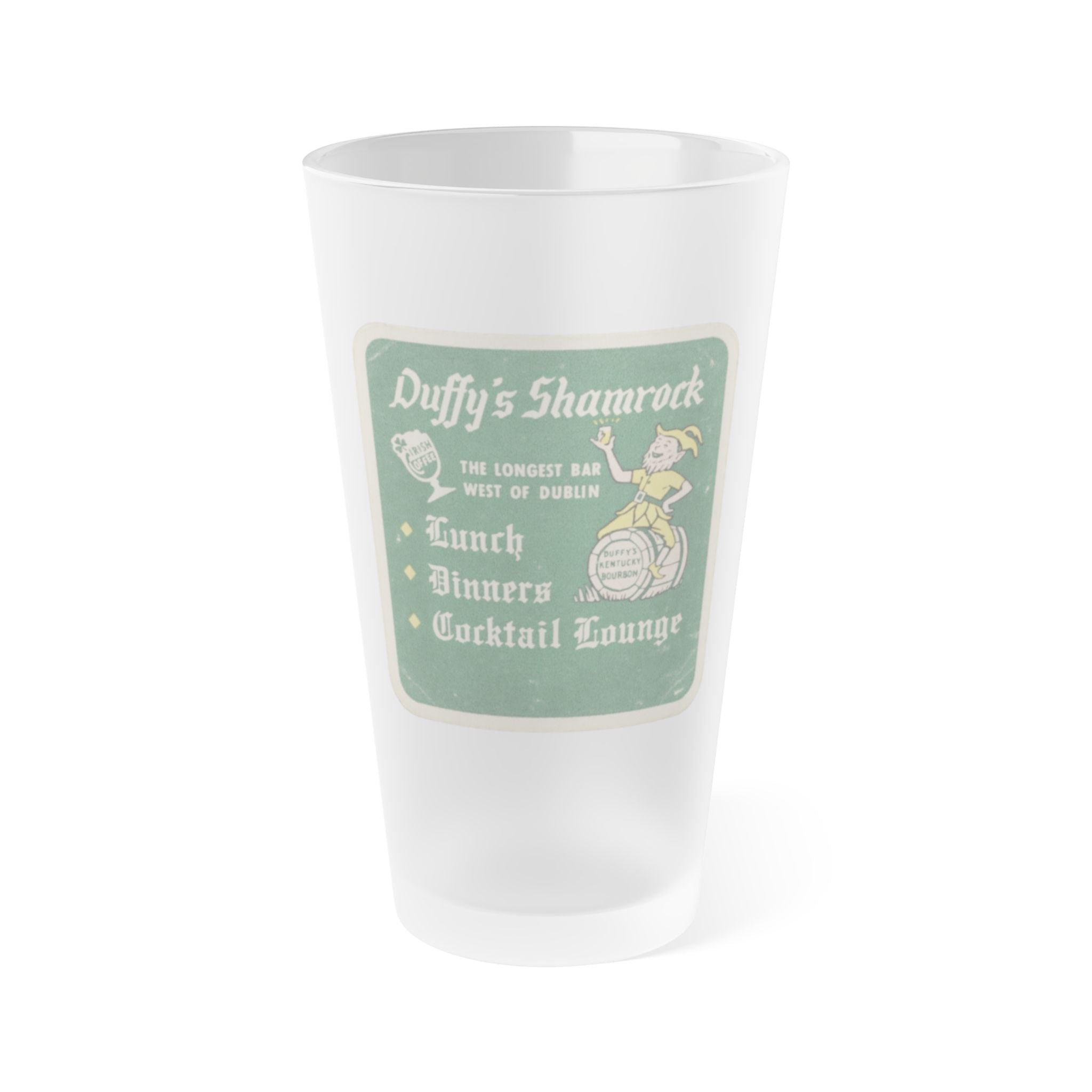 Duffy's Frosted Pint Glass 16oz