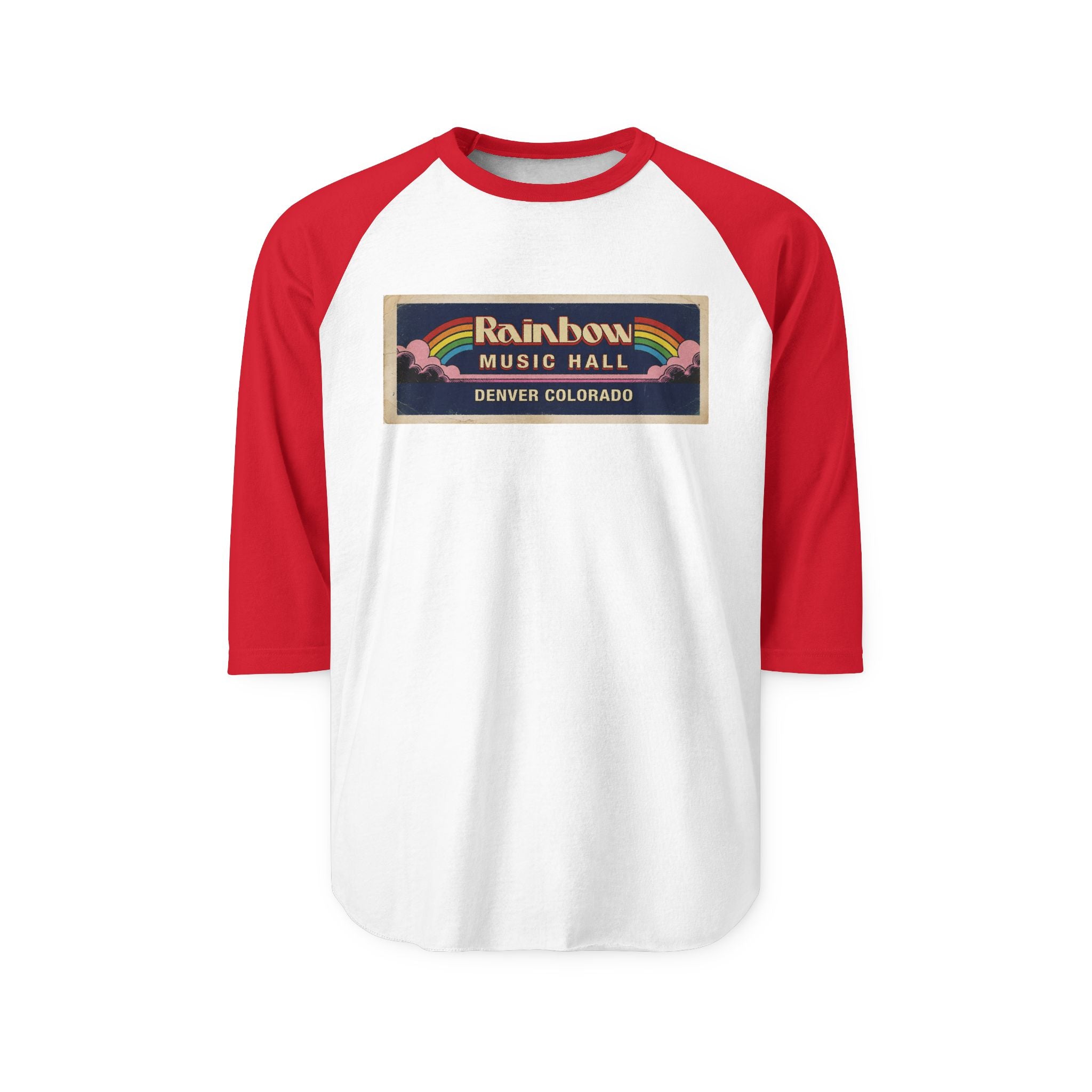 RAINBOW MUSIC HALL | Retro Baseball Tee