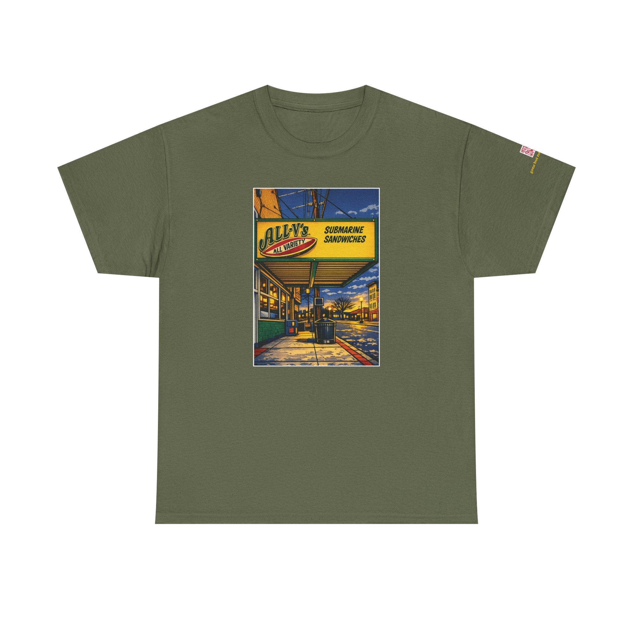 All-V's comic style design- vintage Denver gear