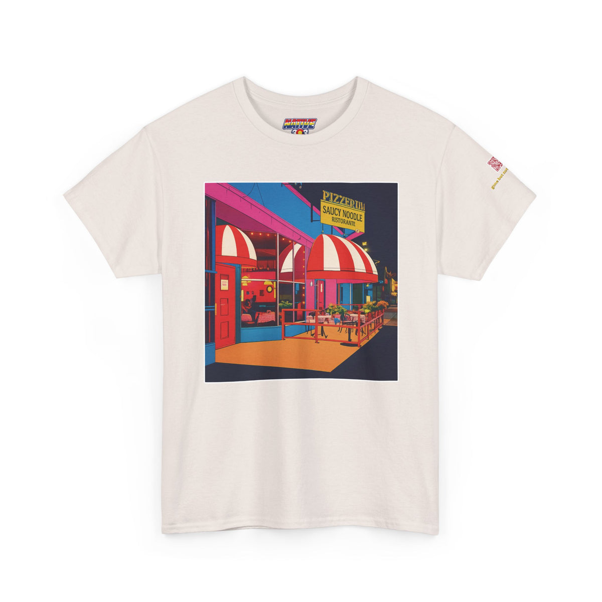 The Saucy Noodle pop art comic style - vintage Denver gear