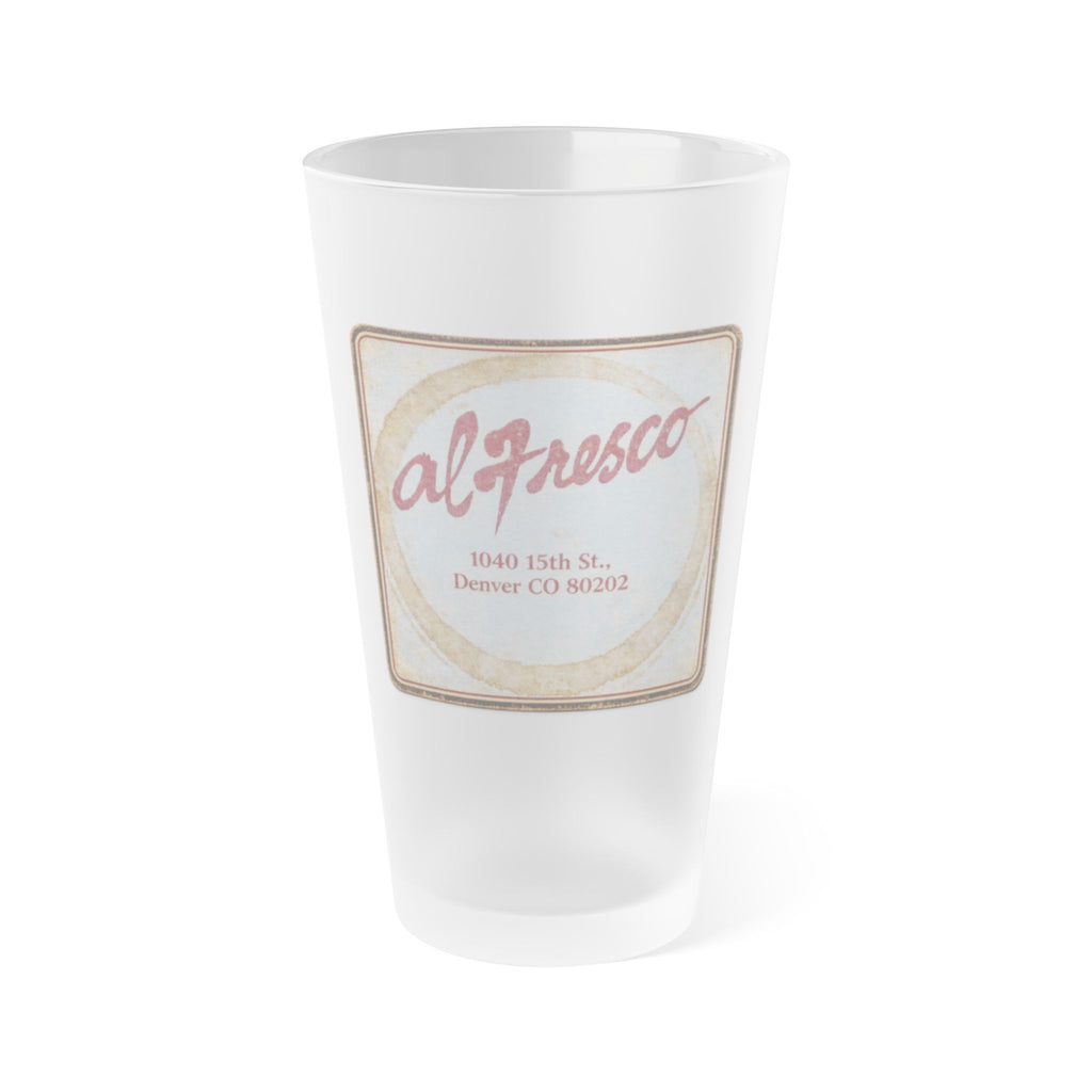 al Fresco Coaster Frosted Pint Glass 16oz