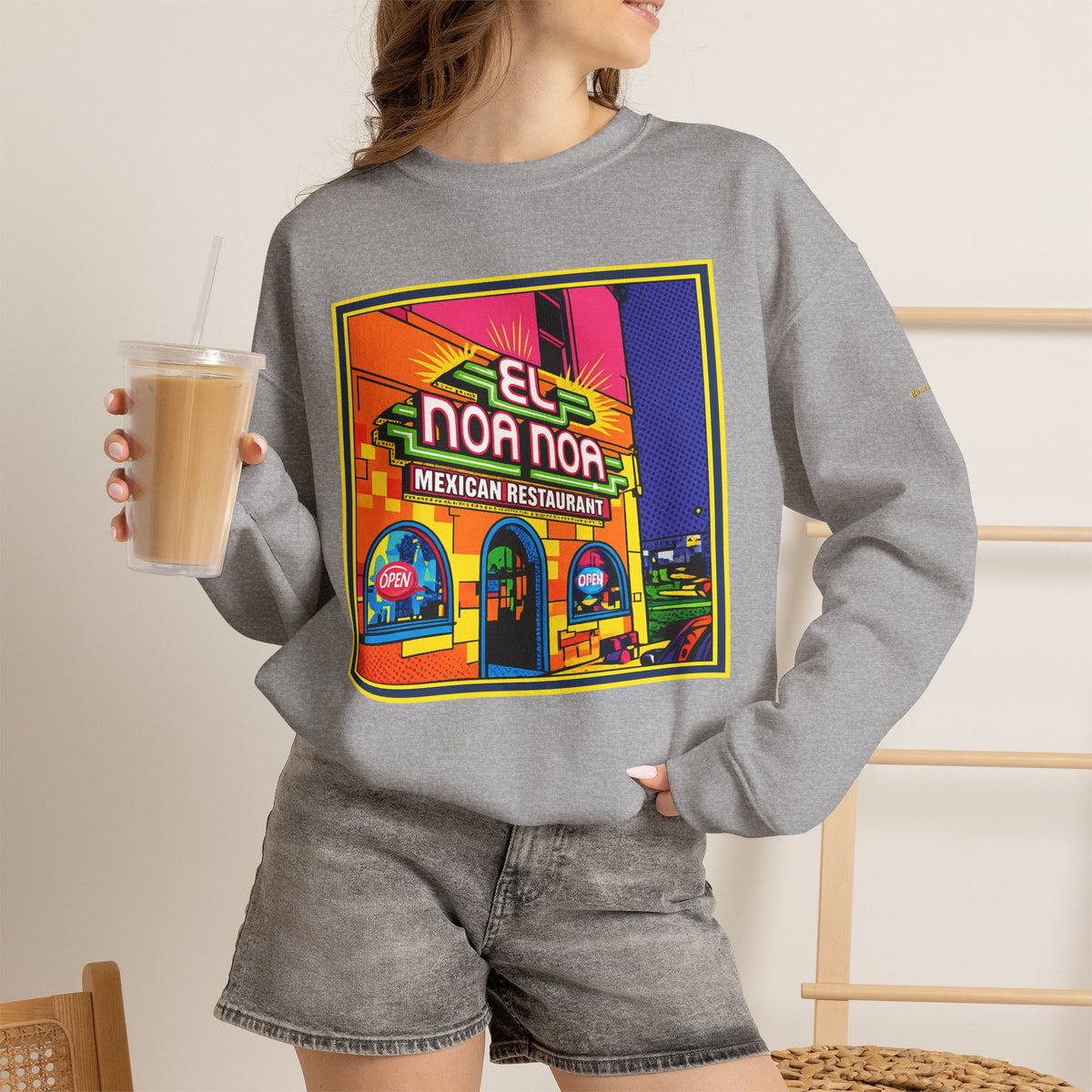 El Noa Noa Mexican restaurant (neon) | Native303 Sweatshirt