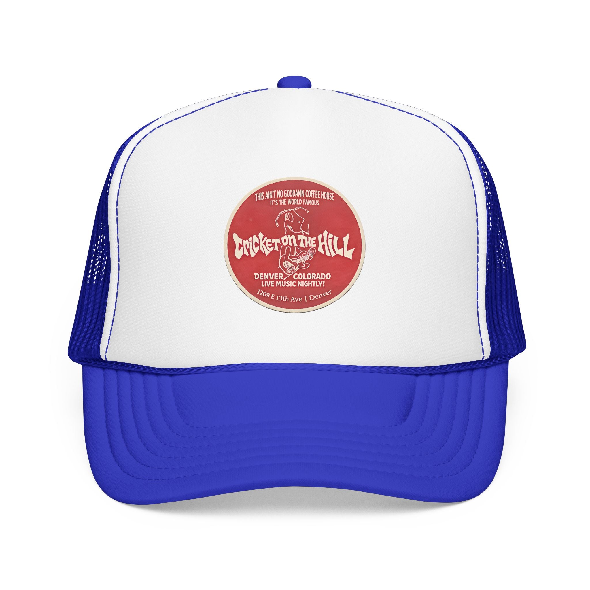 Cricket on the Hill Trucker Hat — Vintage Sailboat Foam Cap