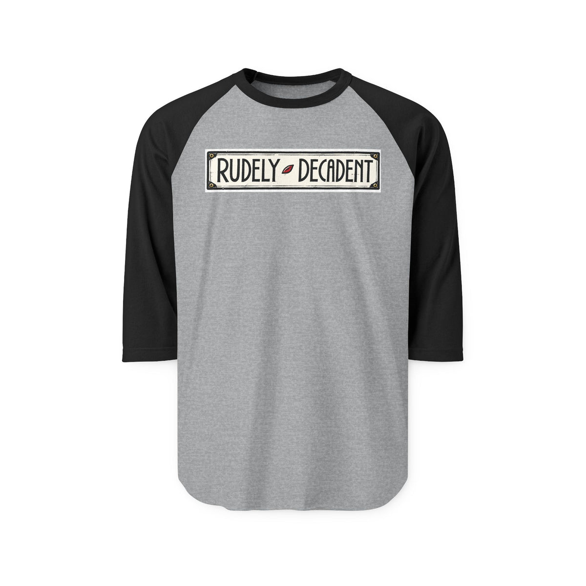 RUDELY DECADENT | Retro Baseball Tee