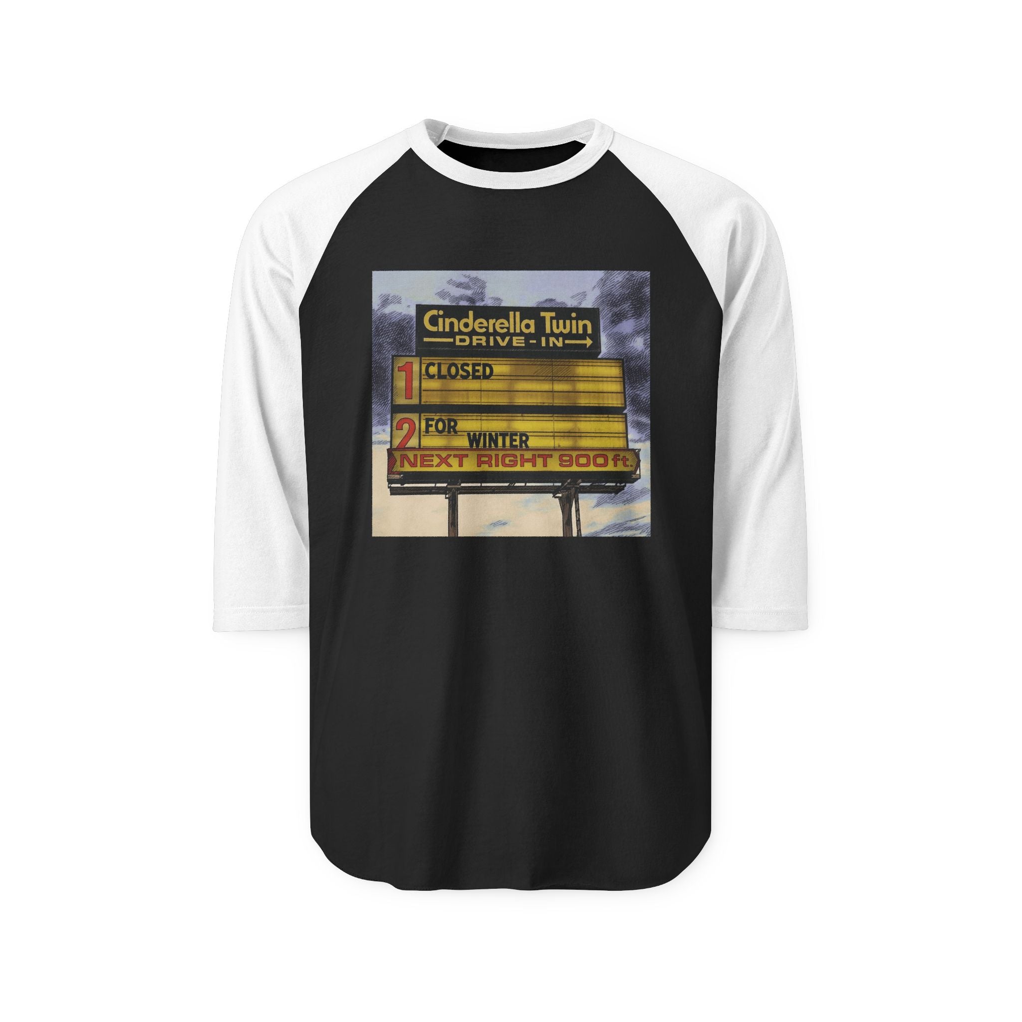 CINDERELLA TWIN DRIVE IN | Retro Baseball Tee