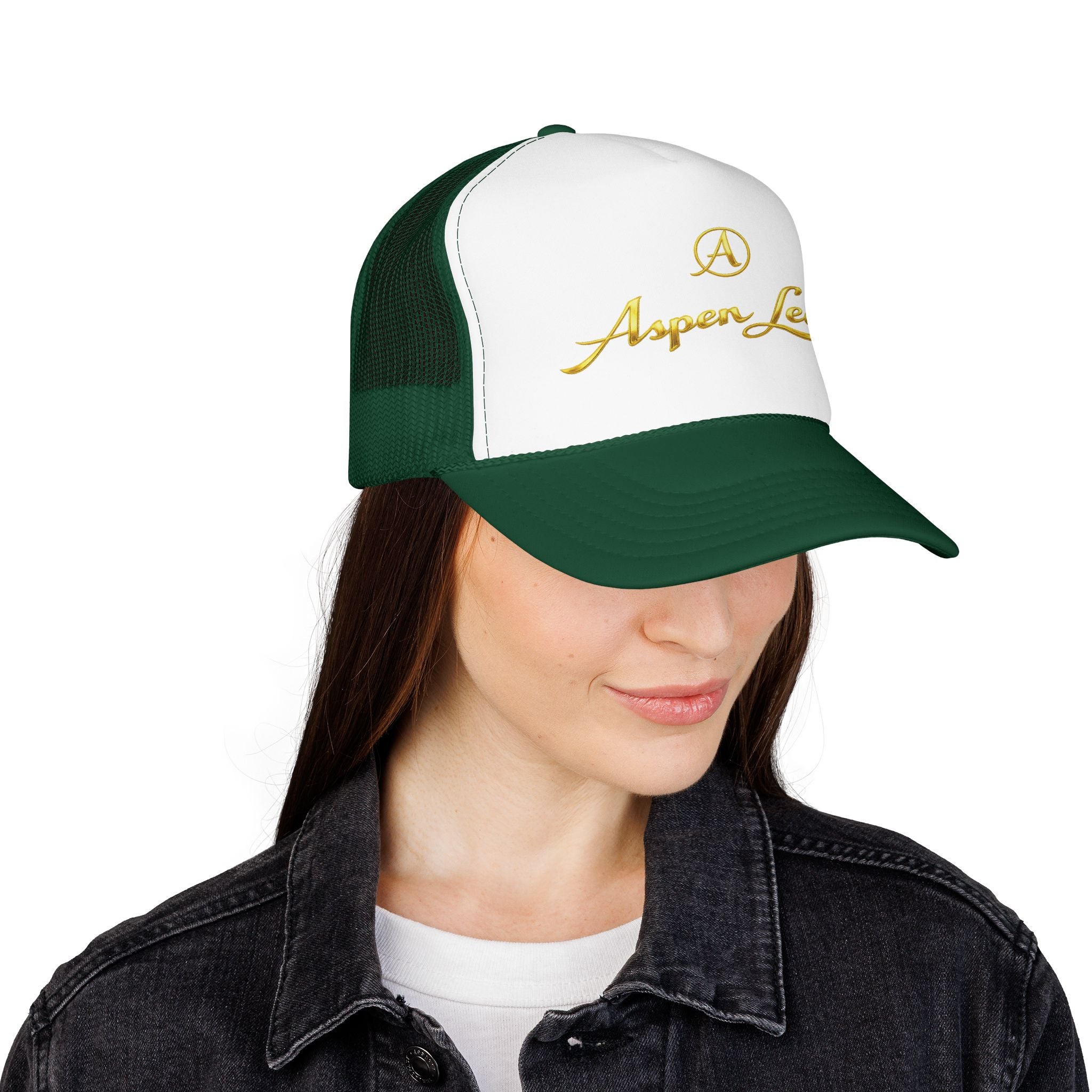 Aspen Leaf Trucker Hat — Vintage Sailboat Foam Cap