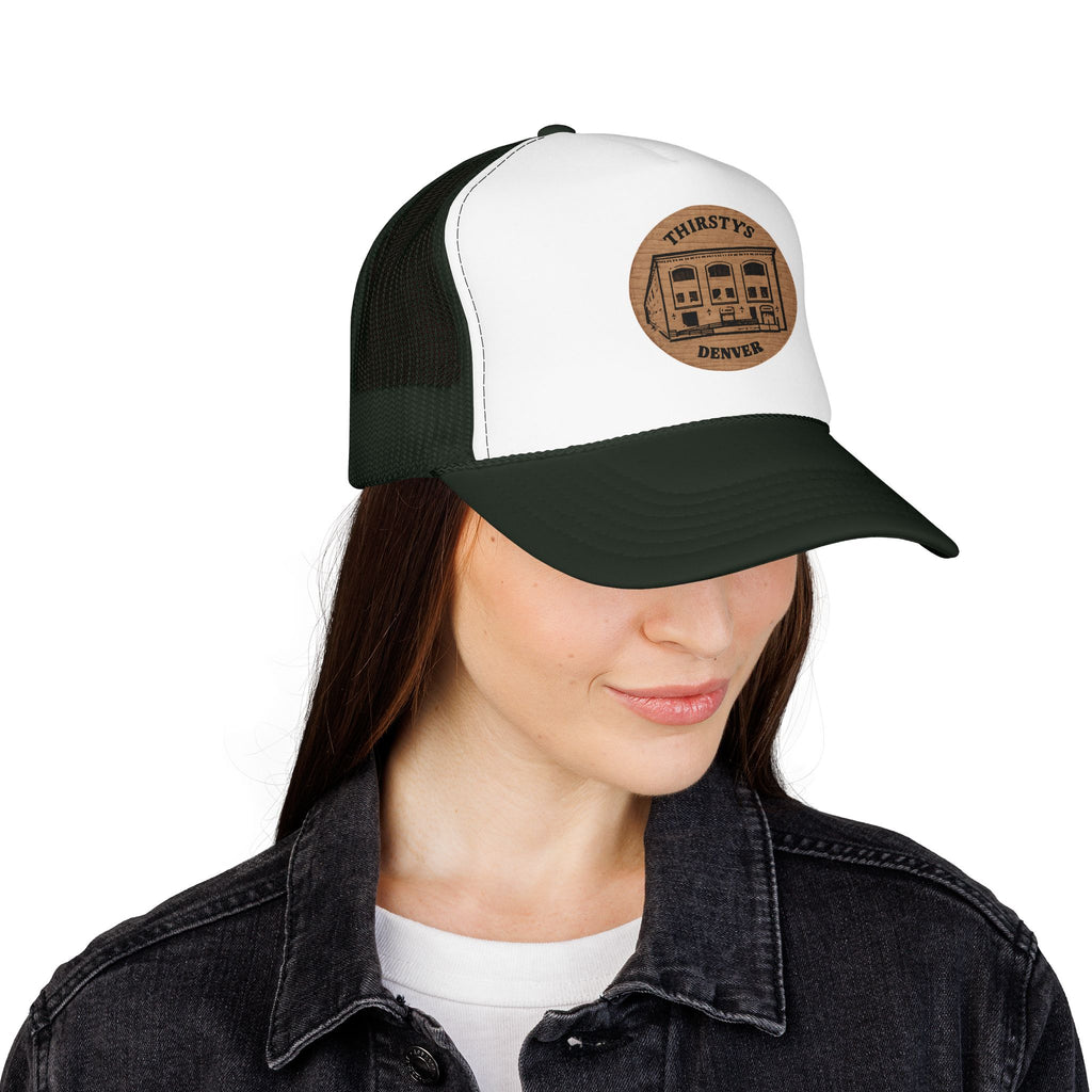 Thirsty's Token Trucker Hat — Vintage Sailboat Foam Cap
