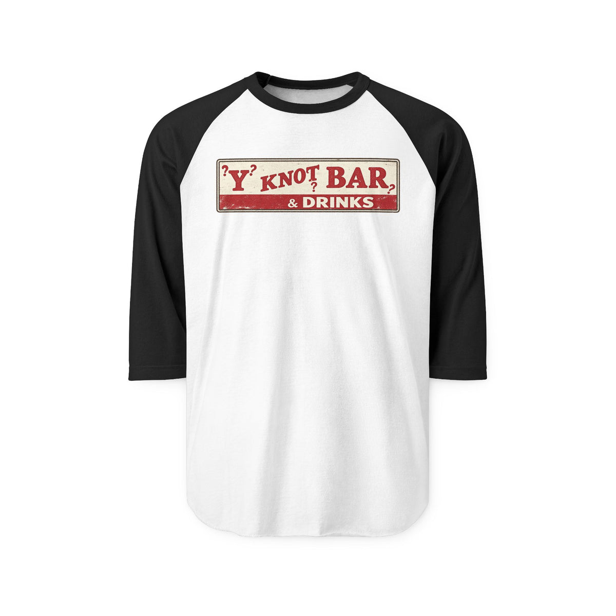 Y NOT BAR and drinks | Retro Baseball Tee