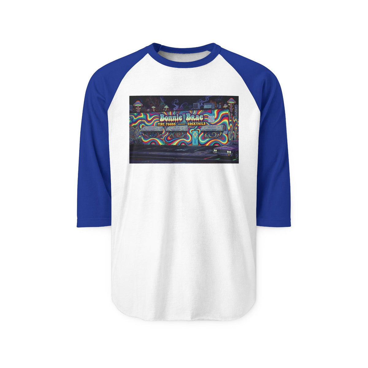 BONNIE BRAE TAVERN psychedelic | Retro Baseball Tee