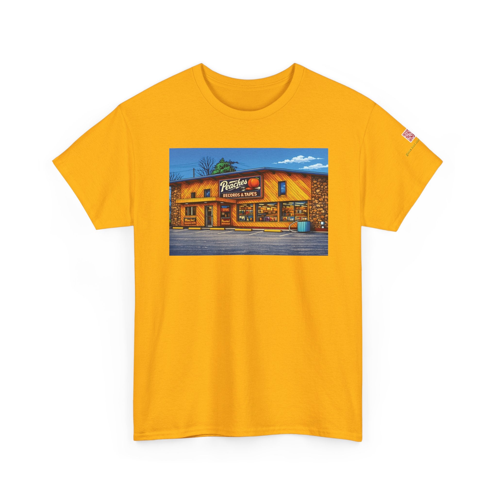 Peaches Records and Tapes (comic style) - vintage Denver gear