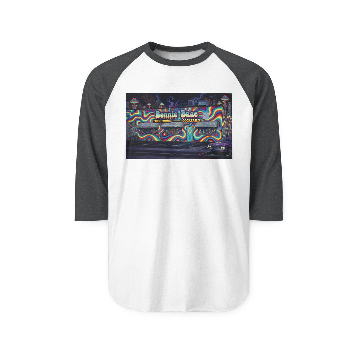 BONNIE BRAE TAVERN psychedelic | Retro Baseball Tee