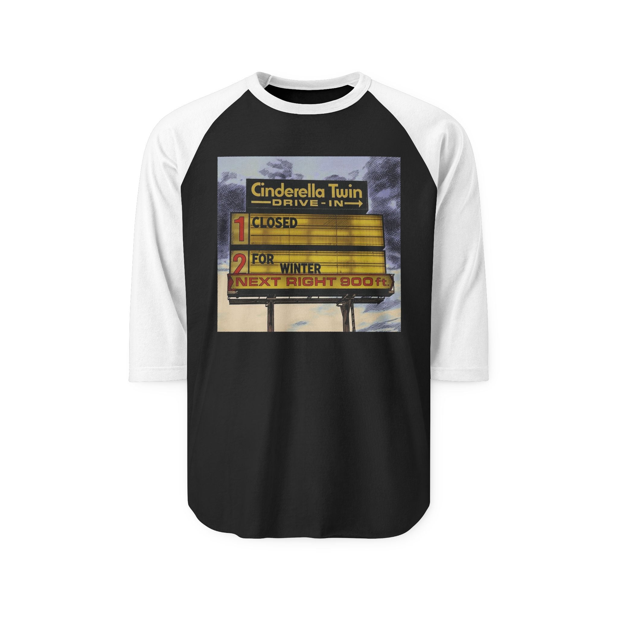 CINDERELLA TWIN DRIVE IN | Retro Baseball Tee