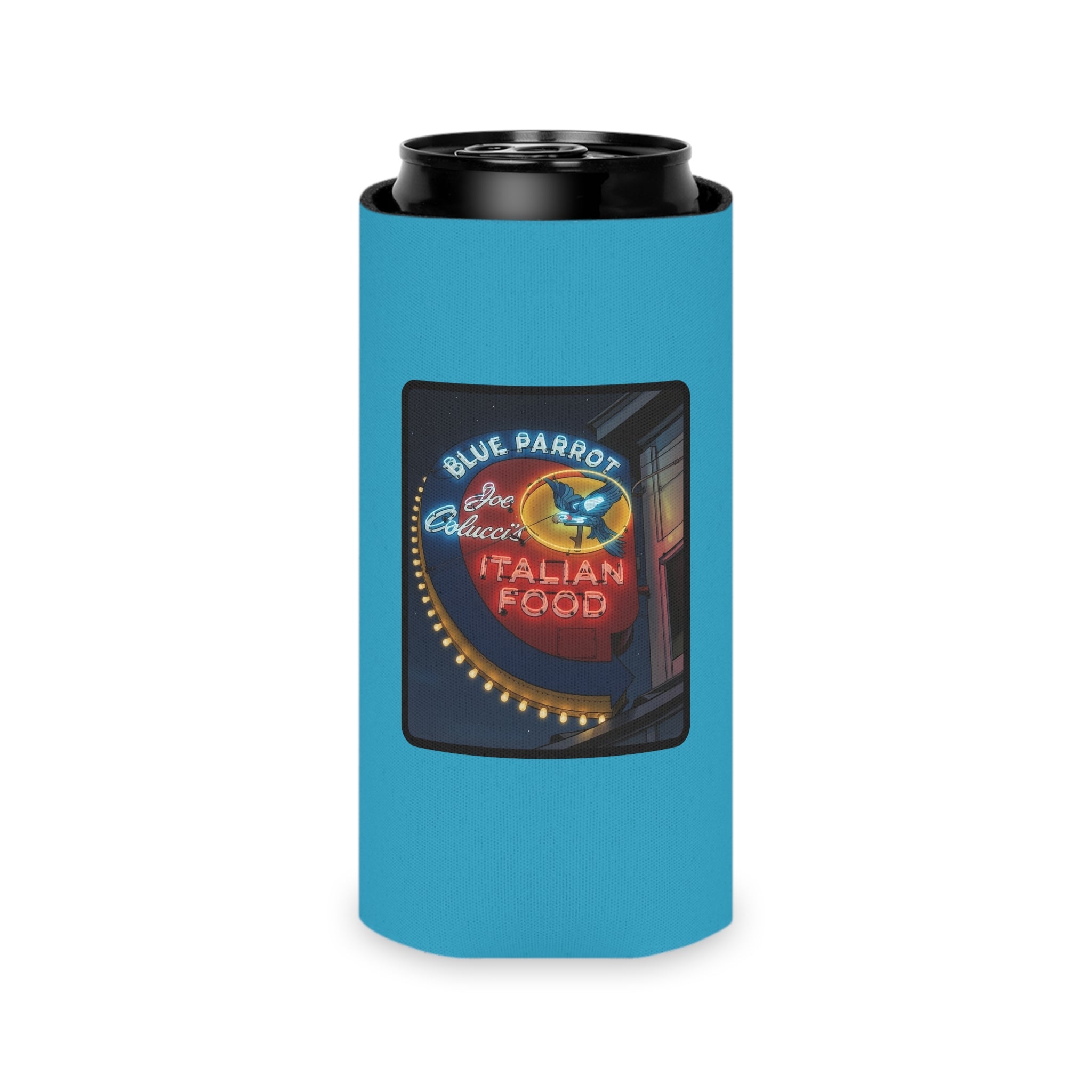 Blue Parrot Can Cooler —  Native303 Vintage Denver
