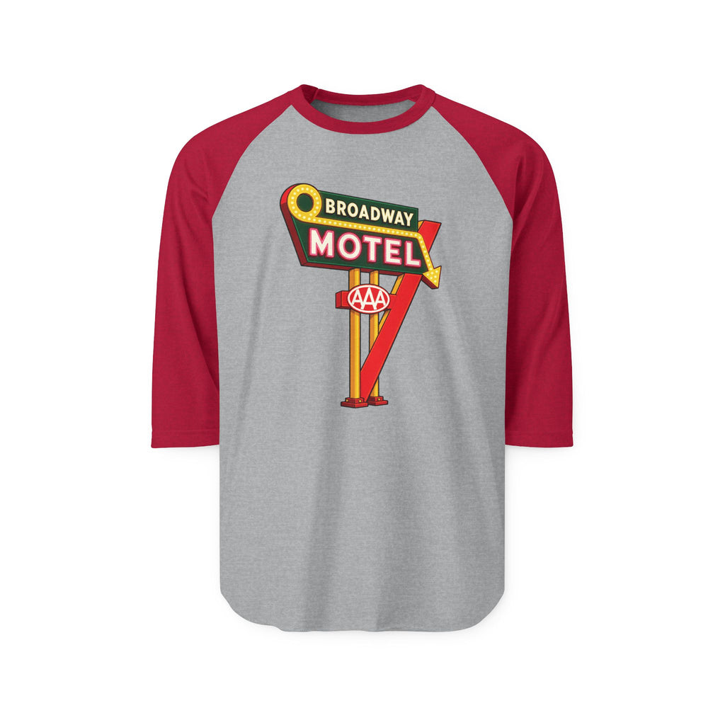 BROADWAY MOTEL sign | Retro Baseball Tee