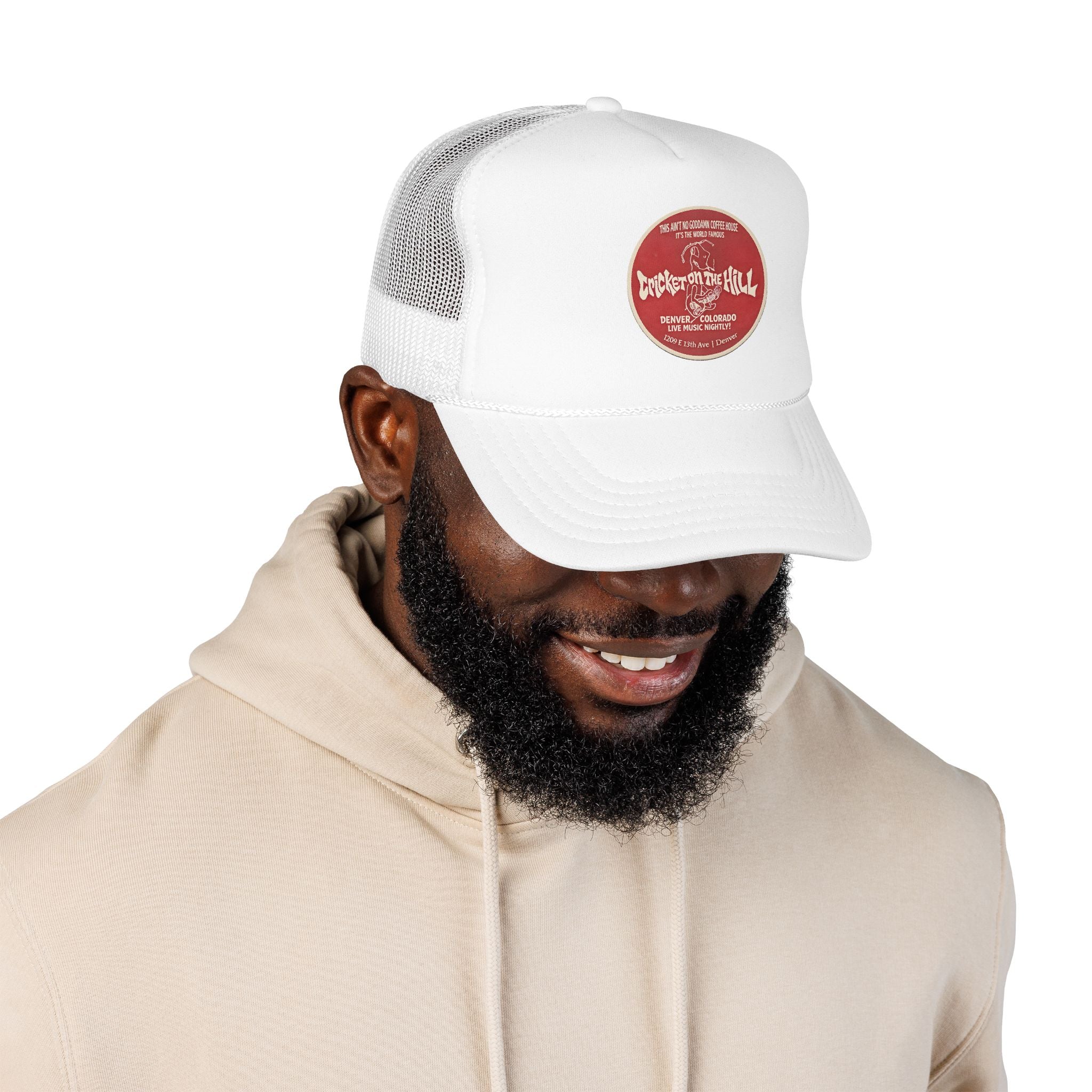 Cricket on the Hill Trucker Hat — Vintage Sailboat Foam Cap