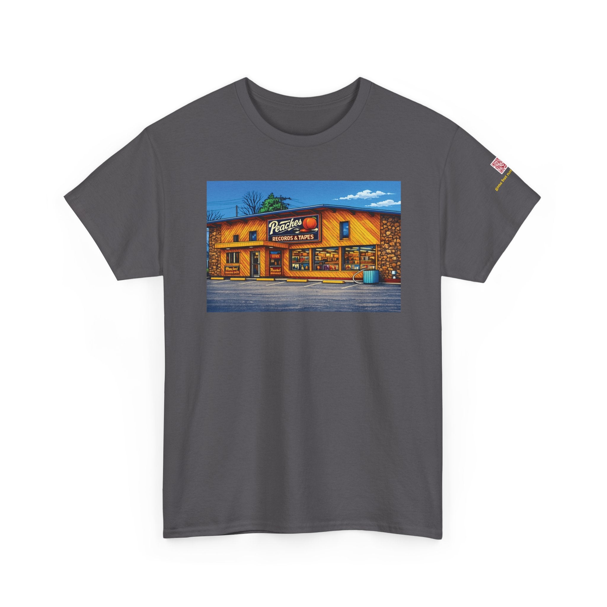 Peaches Records and Tapes (comic style) - vintage Denver gear