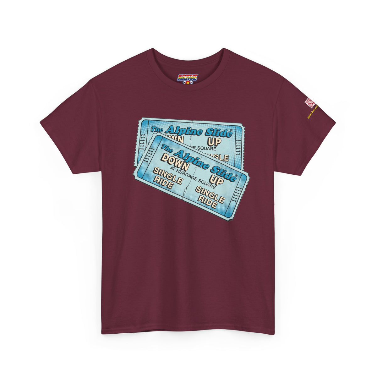 Alpine Slide comic style design- vintage Denver gear