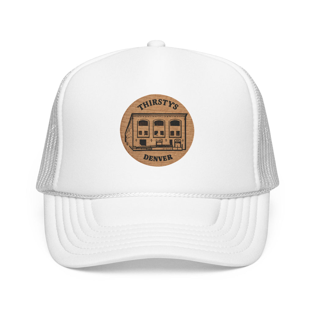 Thirsty's Token Trucker Hat — Vintage Sailboat Foam Cap