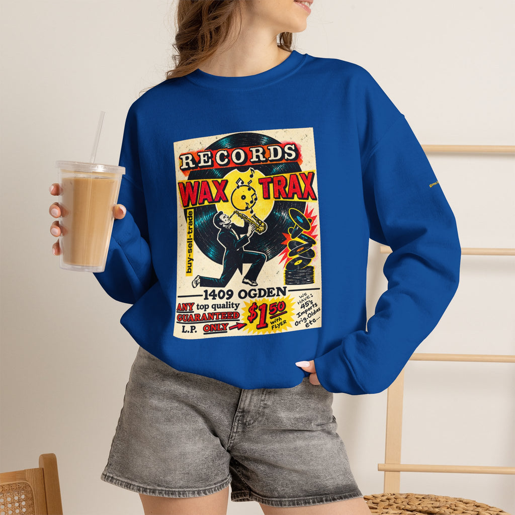 Wax Trax original old school flyer  | Native303 Sweatshirt