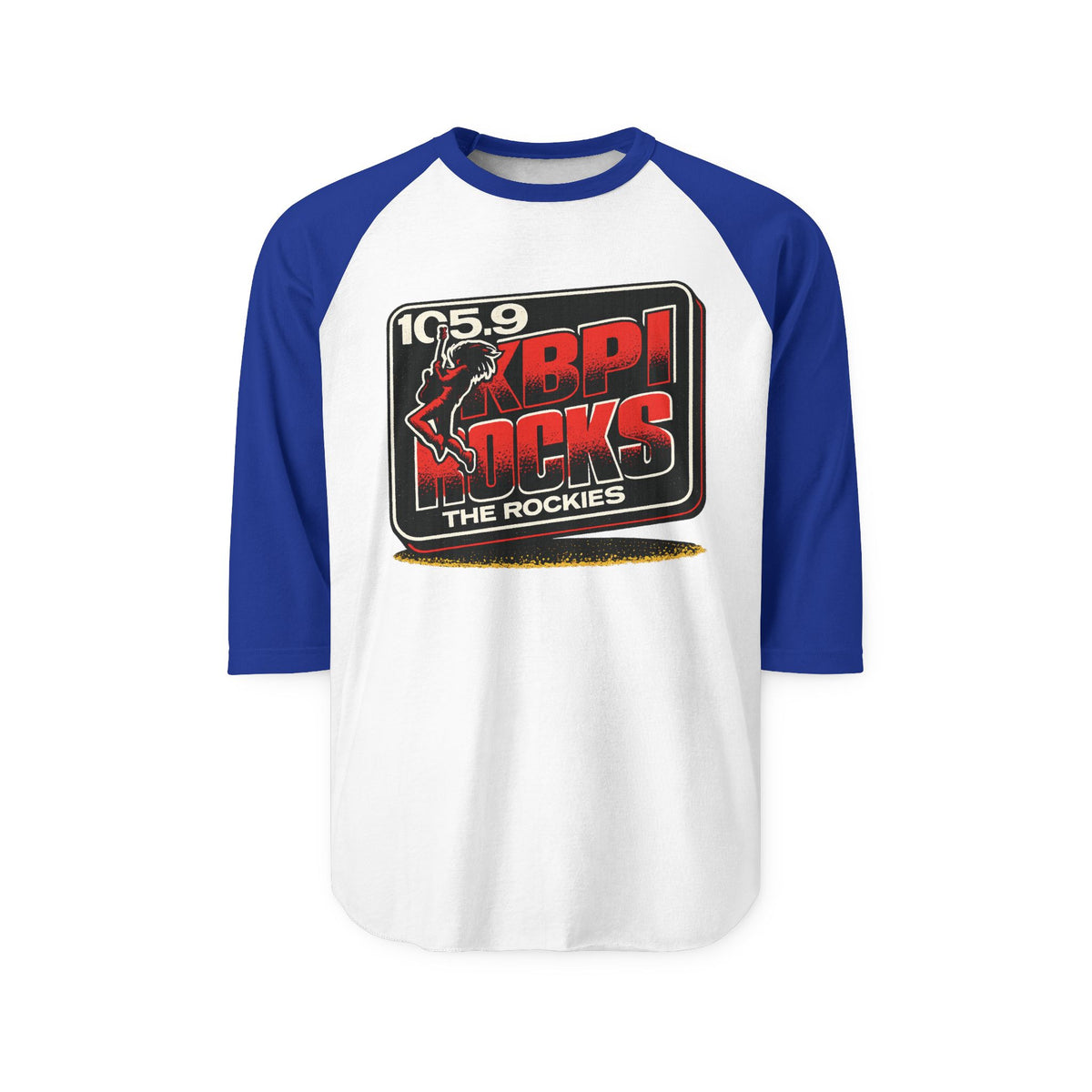 105.9 KBPI ROCKS THE ROCKIES | Retro Baseball Tee
