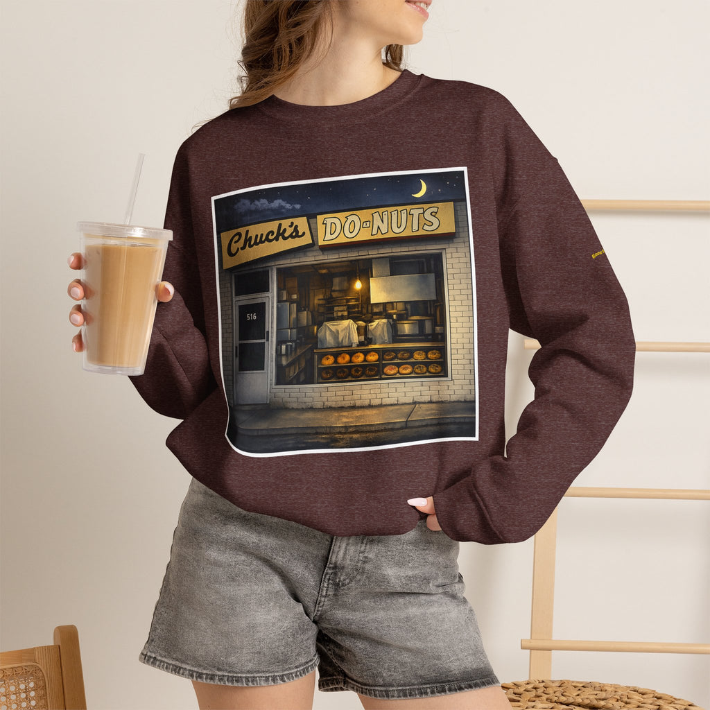 Chuck's Donuts nightscene | Native303 Sweatshirt