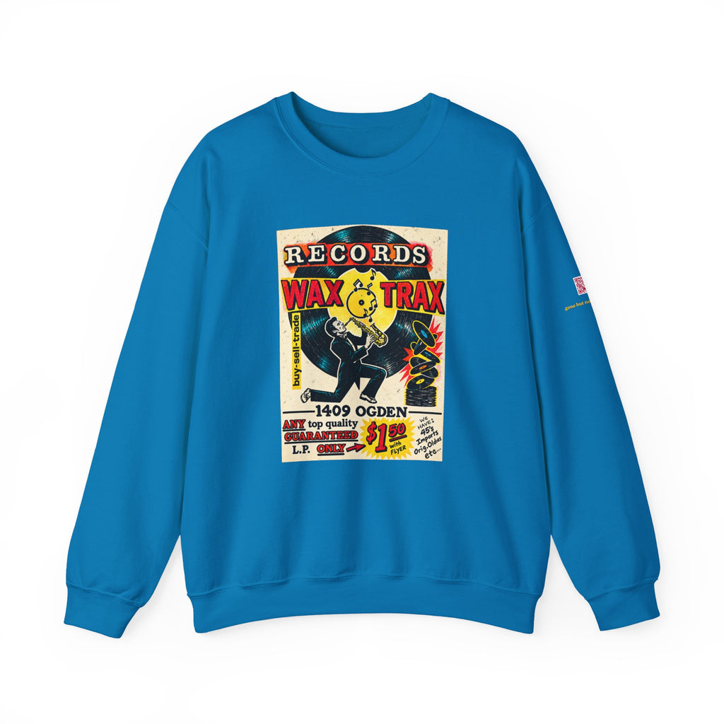Wax Trax original old school flyer  | Native303 Sweatshirt