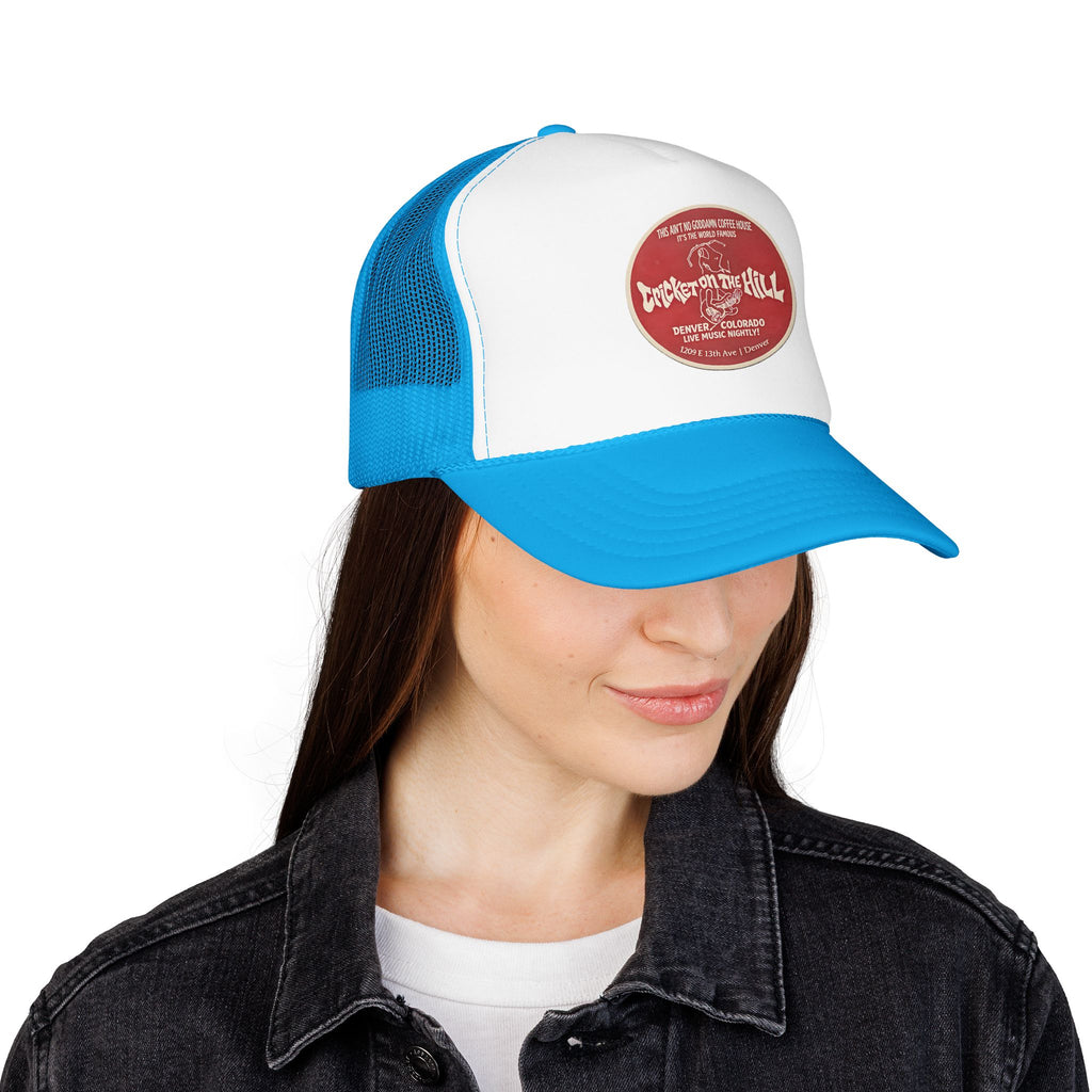 Cricket on the Hill Trucker Hat — Vintage Sailboat Foam Cap