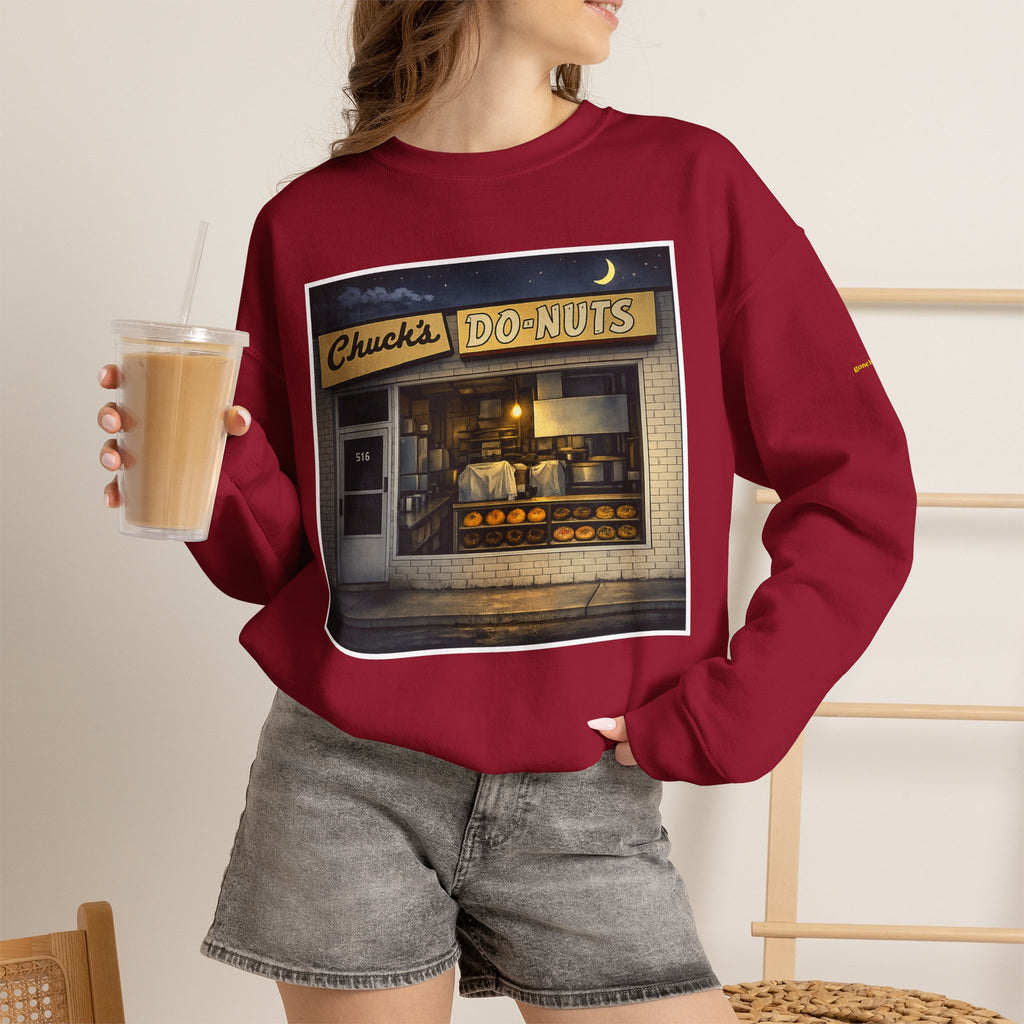 Chuck's Donuts nightscene | Native303 Sweatshirt