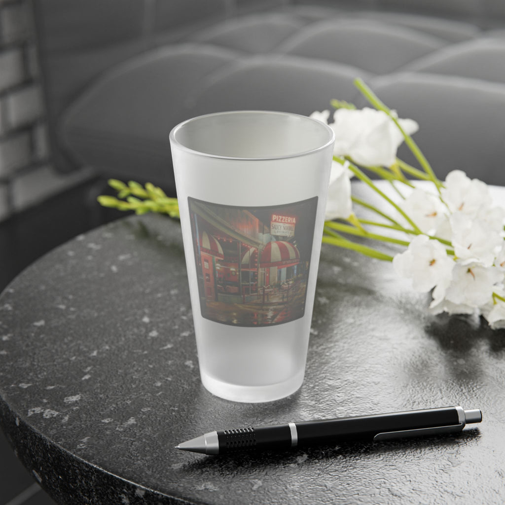 Saucy Noodle - Frosted Pint Glass 16oz