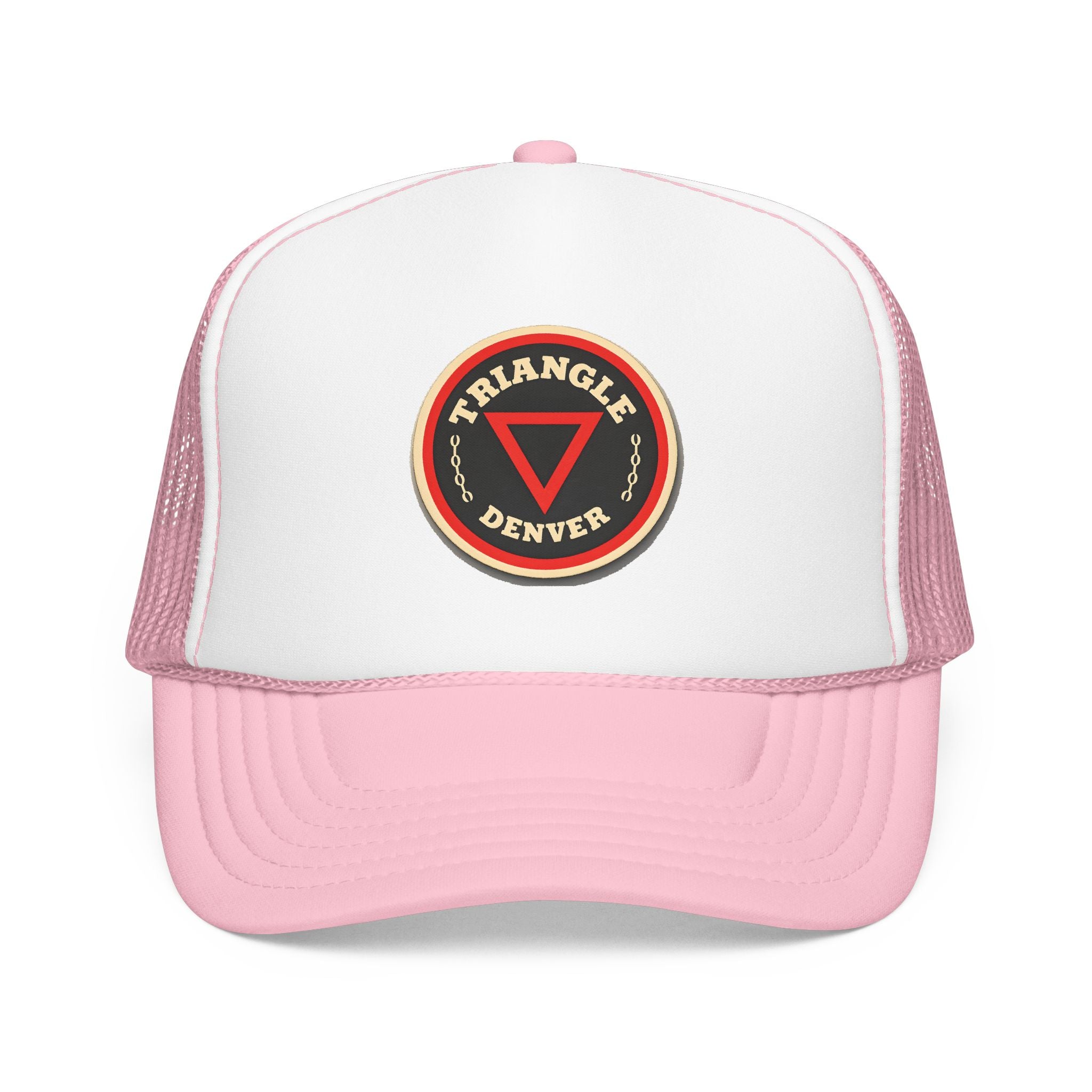 Triangle Bar Trucker Hat — Vintage Sailboat Foam Cap