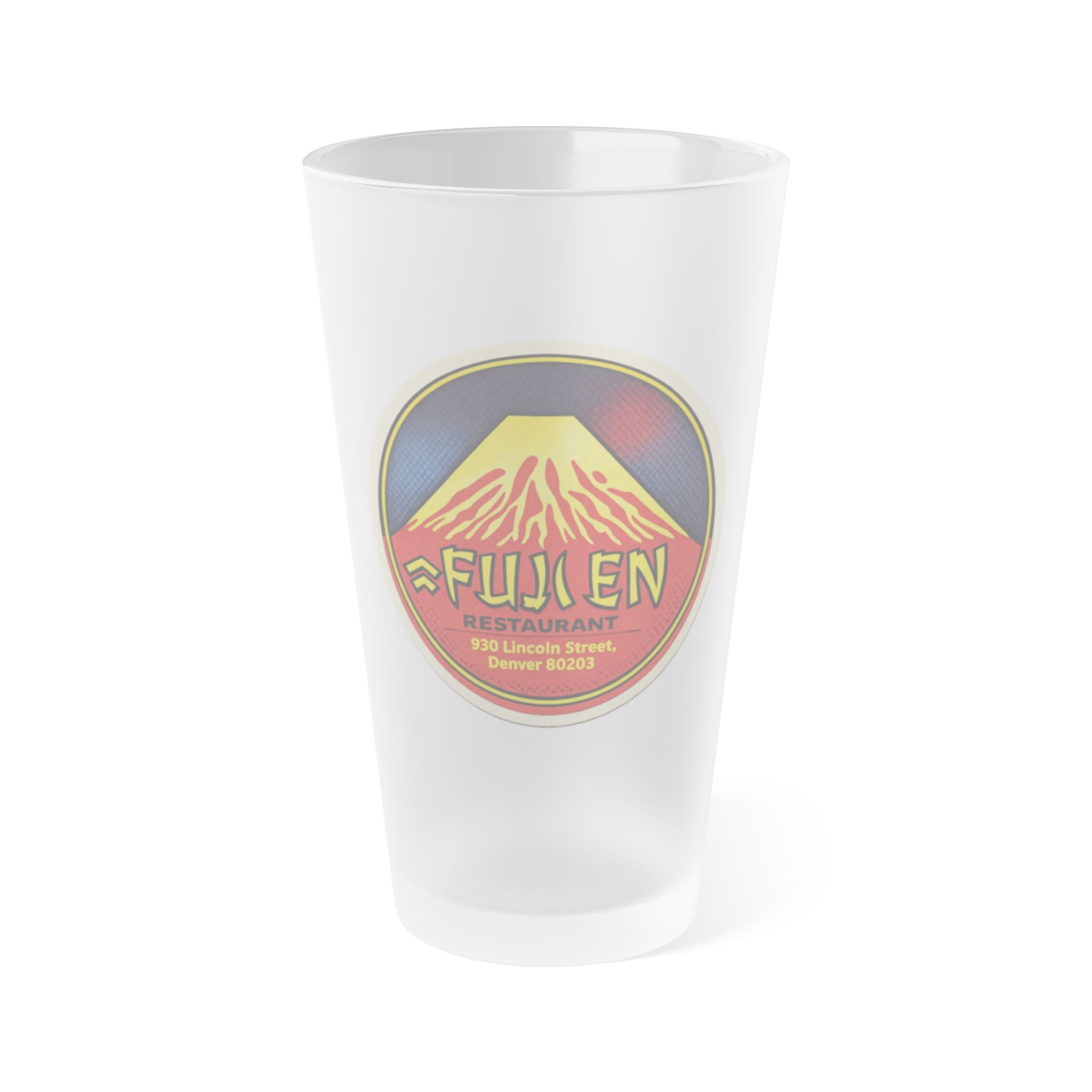 Fuji En Frosted Pint Glass 16oz
