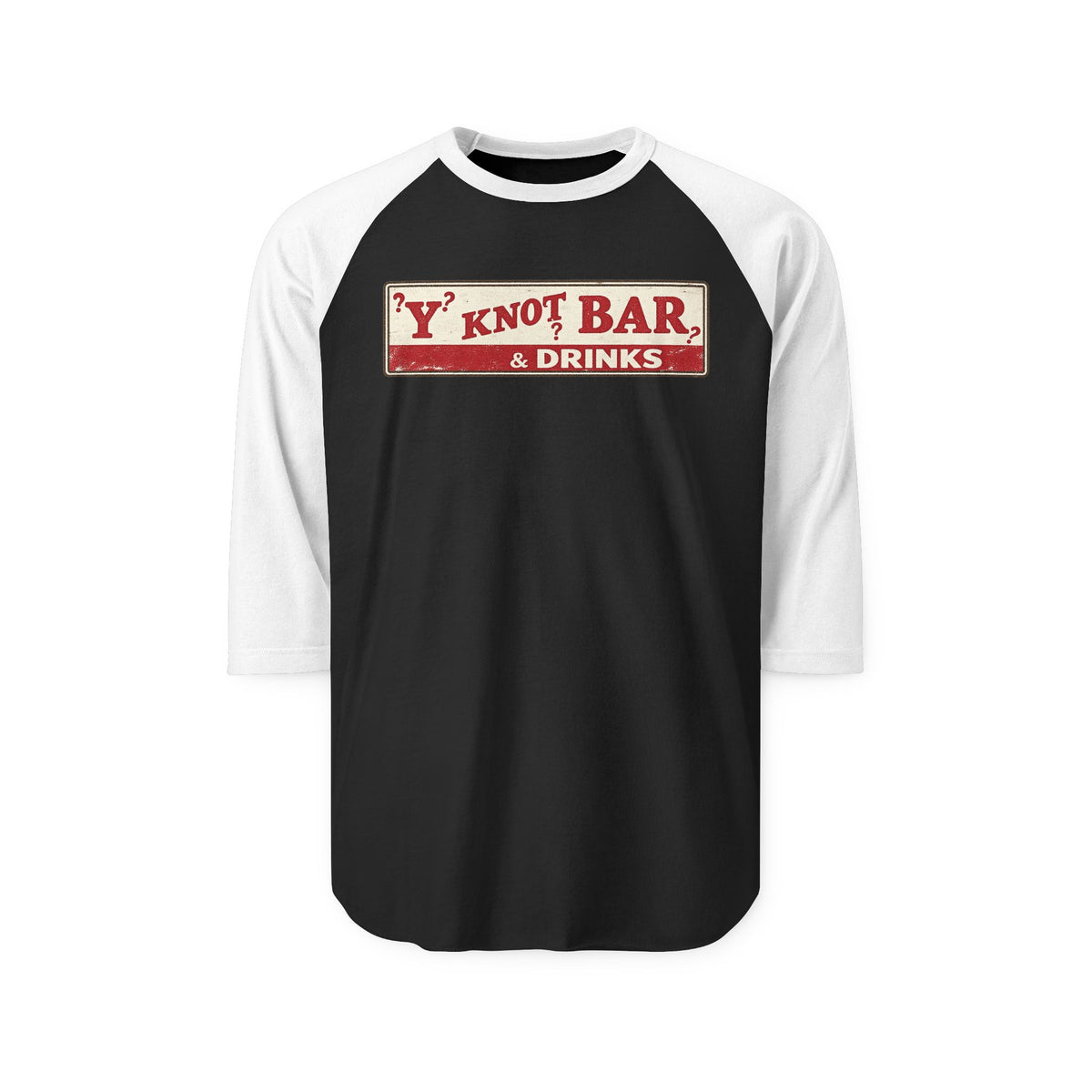 Y NOT BAR and drinks | Retro Baseball Tee
