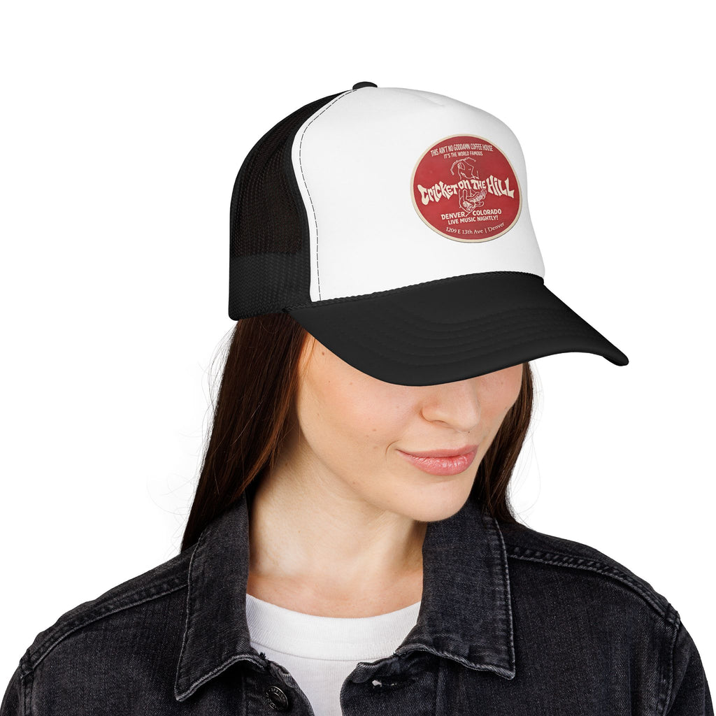Cricket on the Hill Trucker Hat — Vintage Sailboat Foam Cap