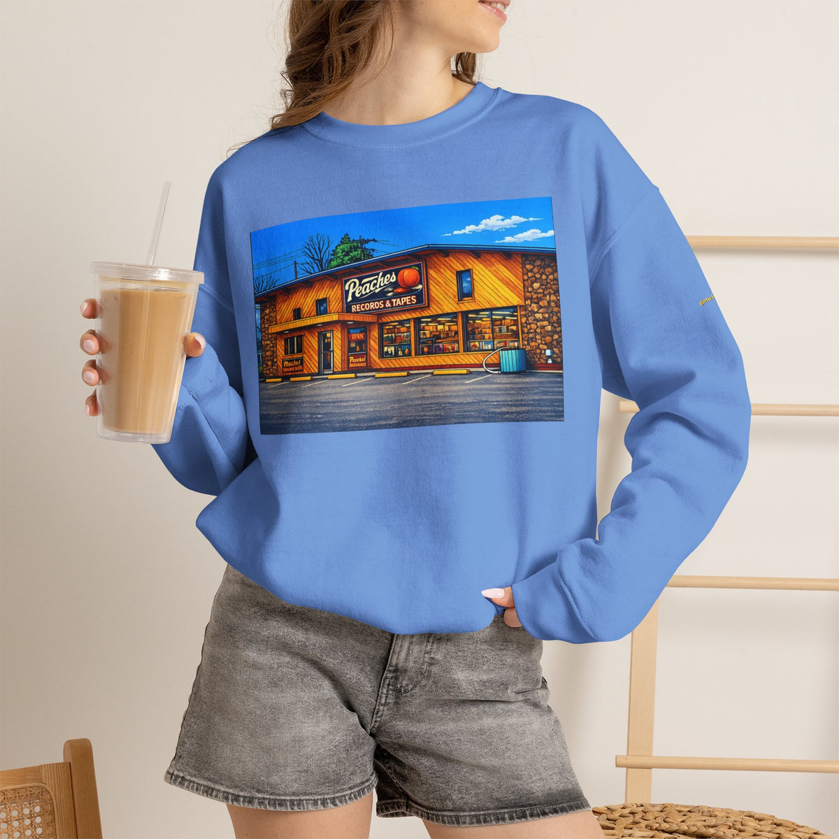 Peaches Records and Tapes (comic style)| Native303 Sweatshirt