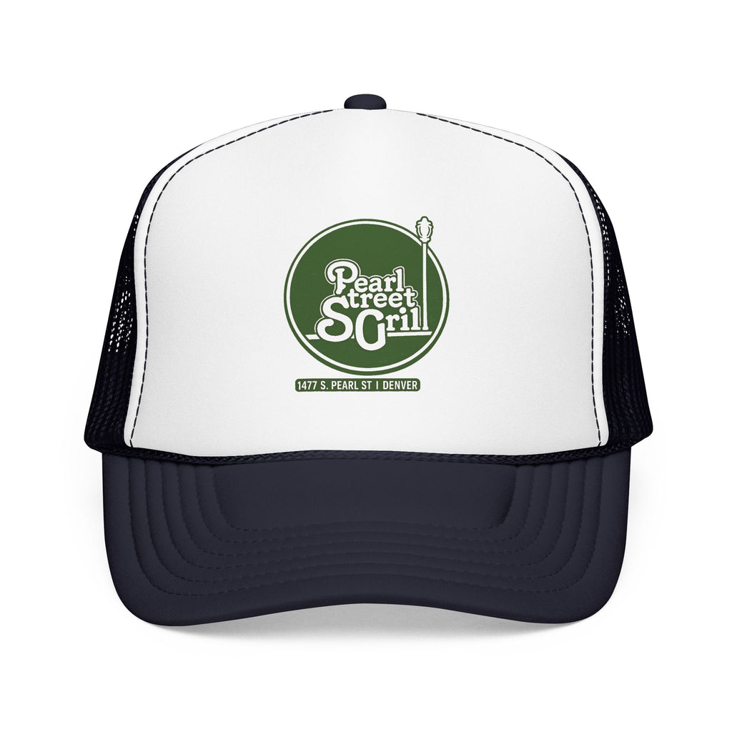 Pearl Street Grill Trucker Hat — Vintage Sailboat Foam Cap