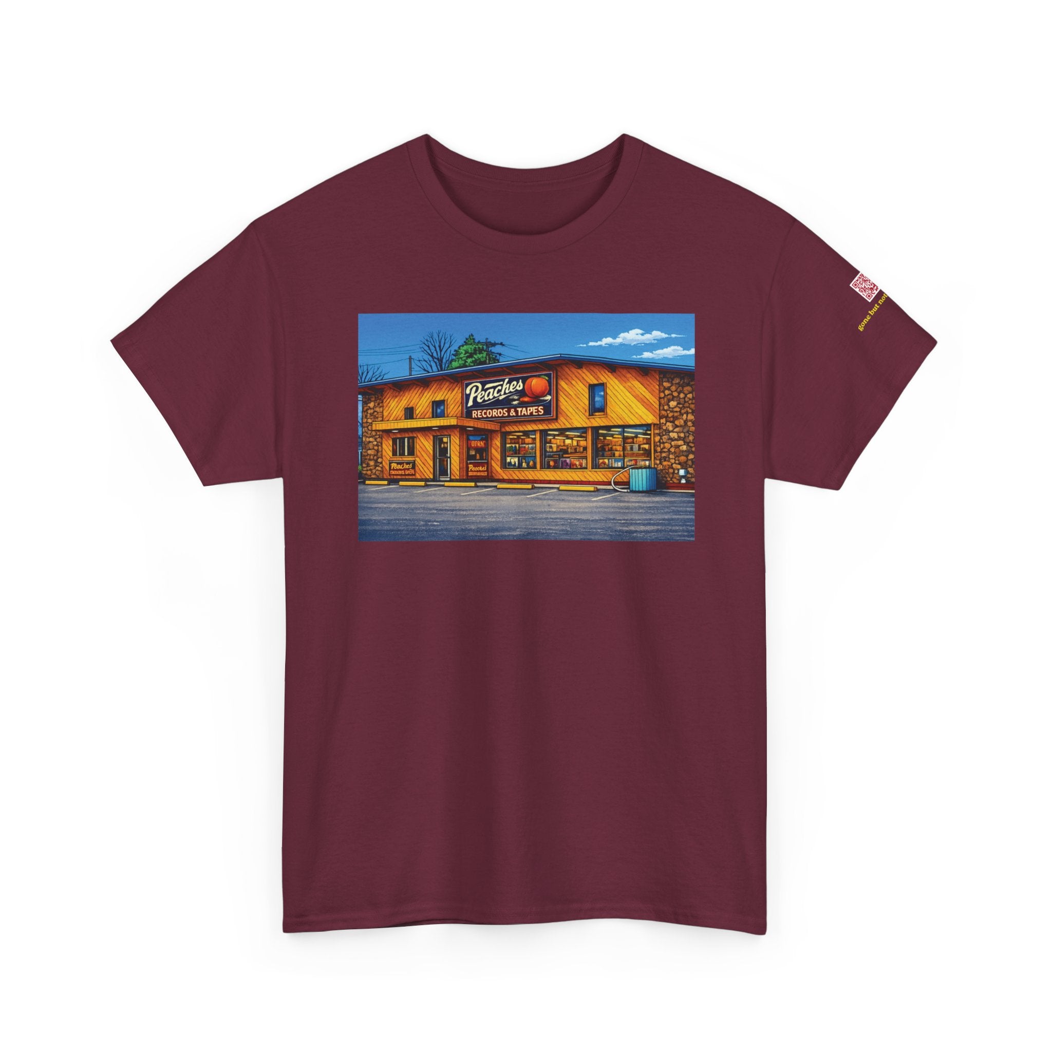 Peaches Records and Tapes (comic style) - vintage Denver gear