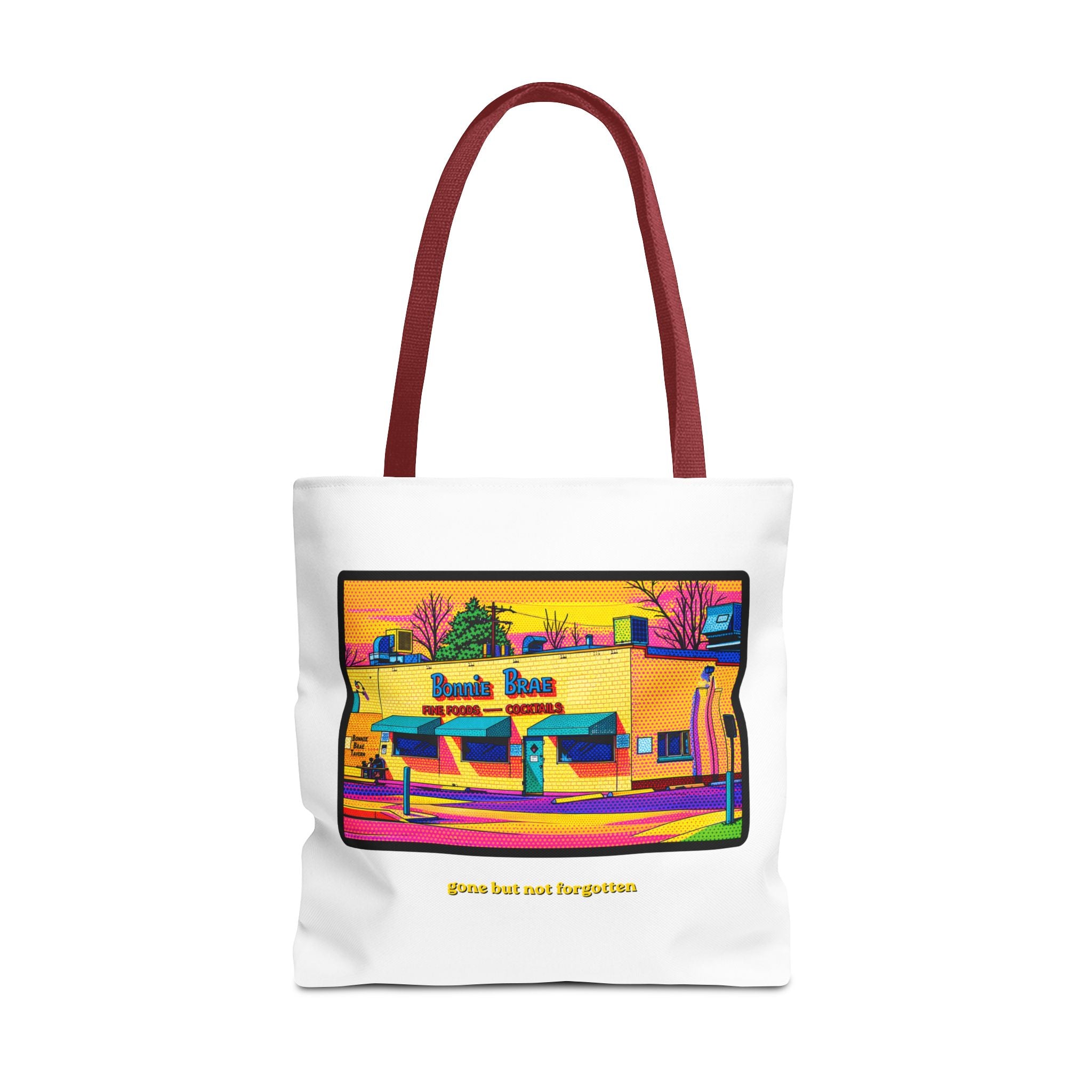Bonnie Brae Tavern (comic pop style) Tote